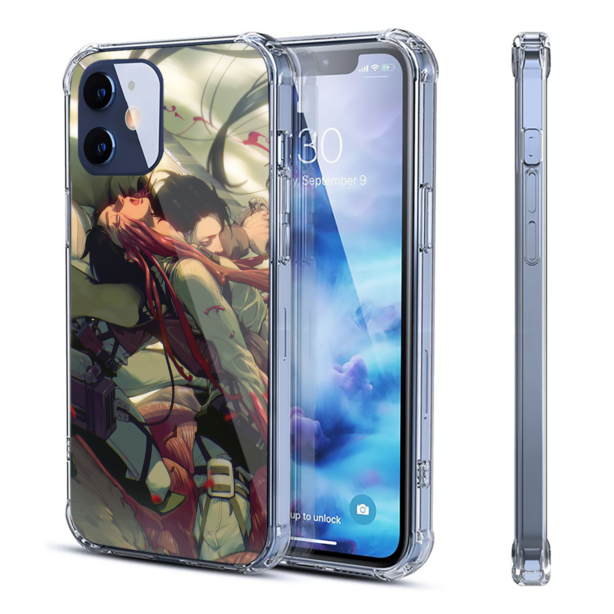 （画像用） 進撃の巨人 Attack on Titan 【iPhone 12シリーズ対応】透明スマホケース（クリアソフトケース）